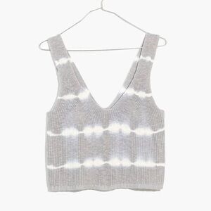Madewell | Grey Tie-Dye Knit V-Neck Tank Top